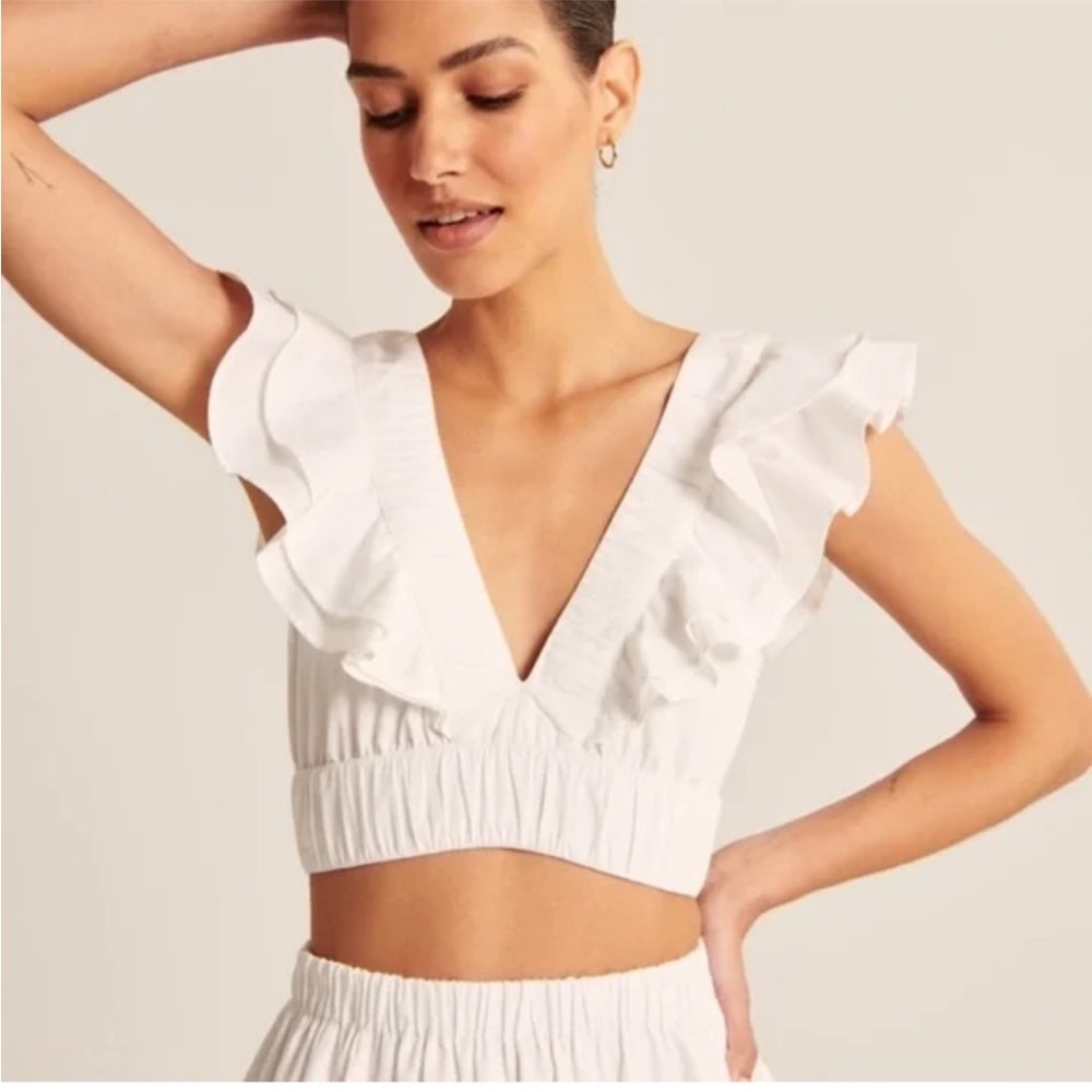 Abercrombie & Fitch White poplin Mini Skirt SET